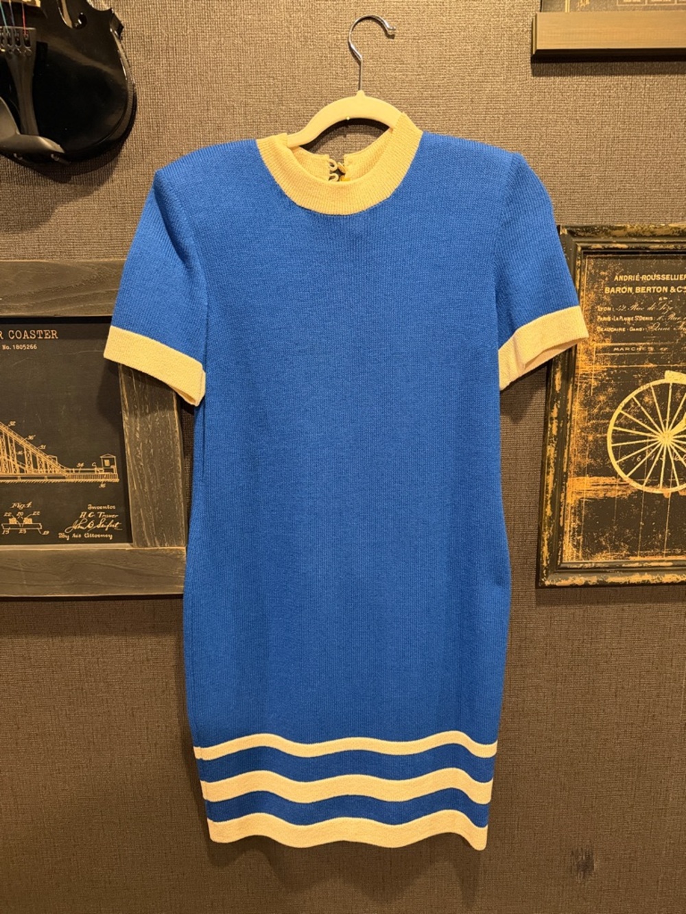 St. John's Bay Blue Dress with WHITE Trim